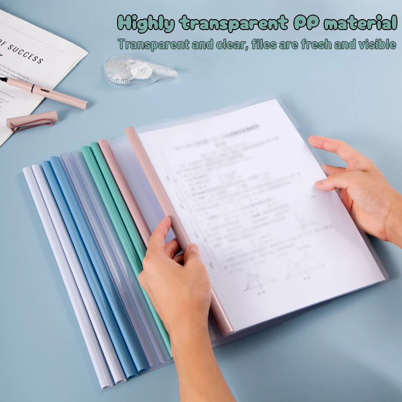 5 ชิ้น/เซ็ต A4 โปร่งใสโฟลเดอร์หนาโฟลเดอร์พลาสติกแฟ้มกันน้ํากระดาษทดสอบกระเป๋าเก็บเอกสารสํานักงานการจําแนกกระเป๋า