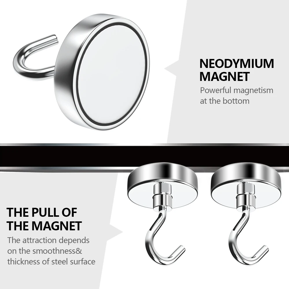 Strong Magnetic Hooks Load-bearing Home Kitchen Bar Storage Hooks Key Storage Hooks Bathroom Hangers Multi-Purpose Magnet Hook