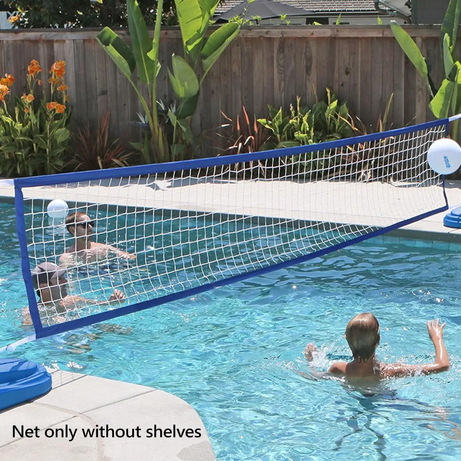 Volleyballnetz, tragbares Zubehör mit Tragetasche, 15 Fuß x 3 Fuß, faltbares Trainingsnetz, Übungsnetz für den Innen- und Außenbereich, Pool, Strand, Rasen