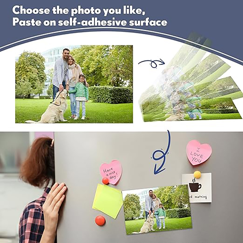 Self-Adhesive Magnetic Sheets Flexible Rubber Magnet for Wall Refrigerator Sticker Photo Metallic Surface Crafts Picture Storage