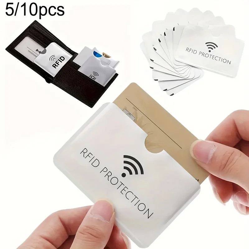 10 ชิ้นอลูมิเนียมสมาร์ท Rfid Blocking Bank กระเป๋าสตางค์, RFID ป้องกัน Simple Card Holder