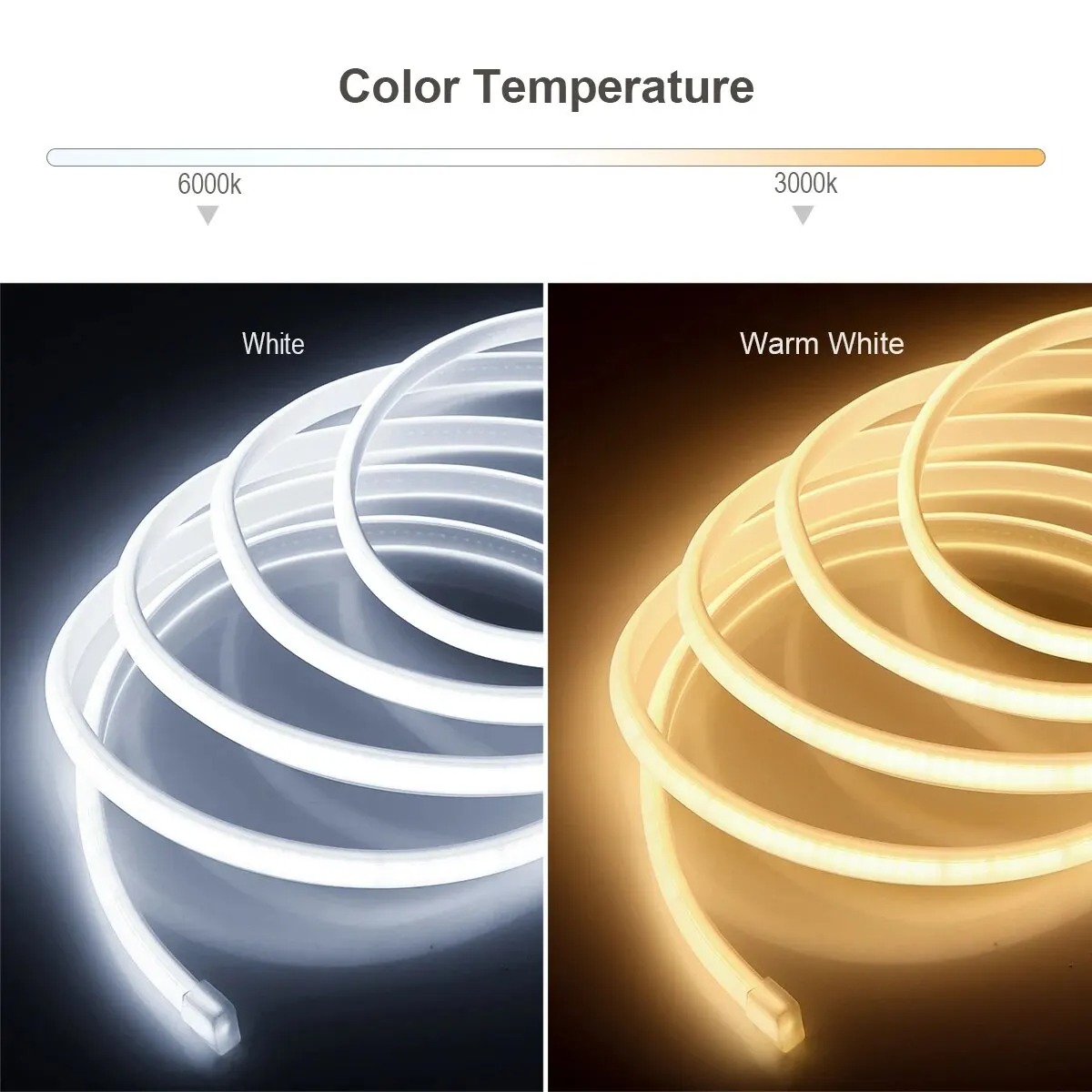 หลอดไฟไดโอดนีออน220V สว่างกันน้ำสำหรับกลางแจ้งในห้องพักแสงไฟหลังแถบไฟ LED สวนห้องครัวทีวีโคมไฟในห้อง
