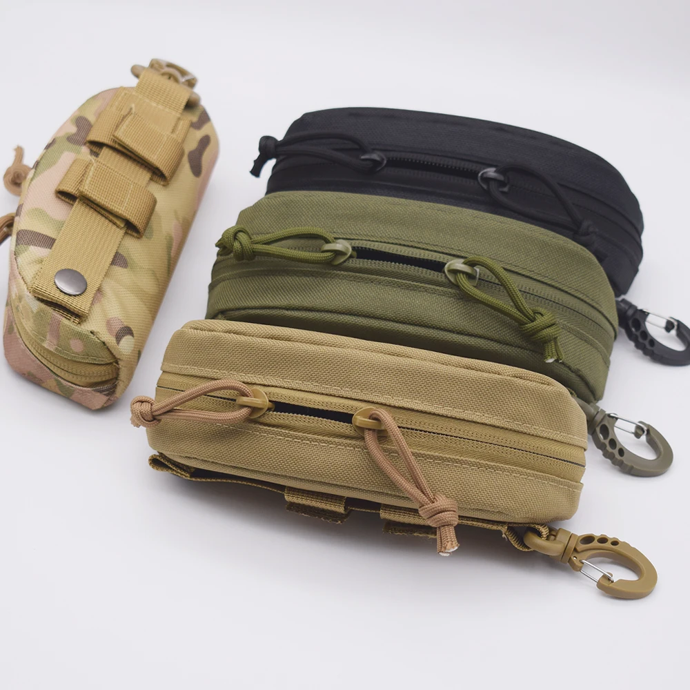 Molle tático óculos bolsa óculos de sol edc pacote cintura utilitário exército caça acessórios organizador caso saco