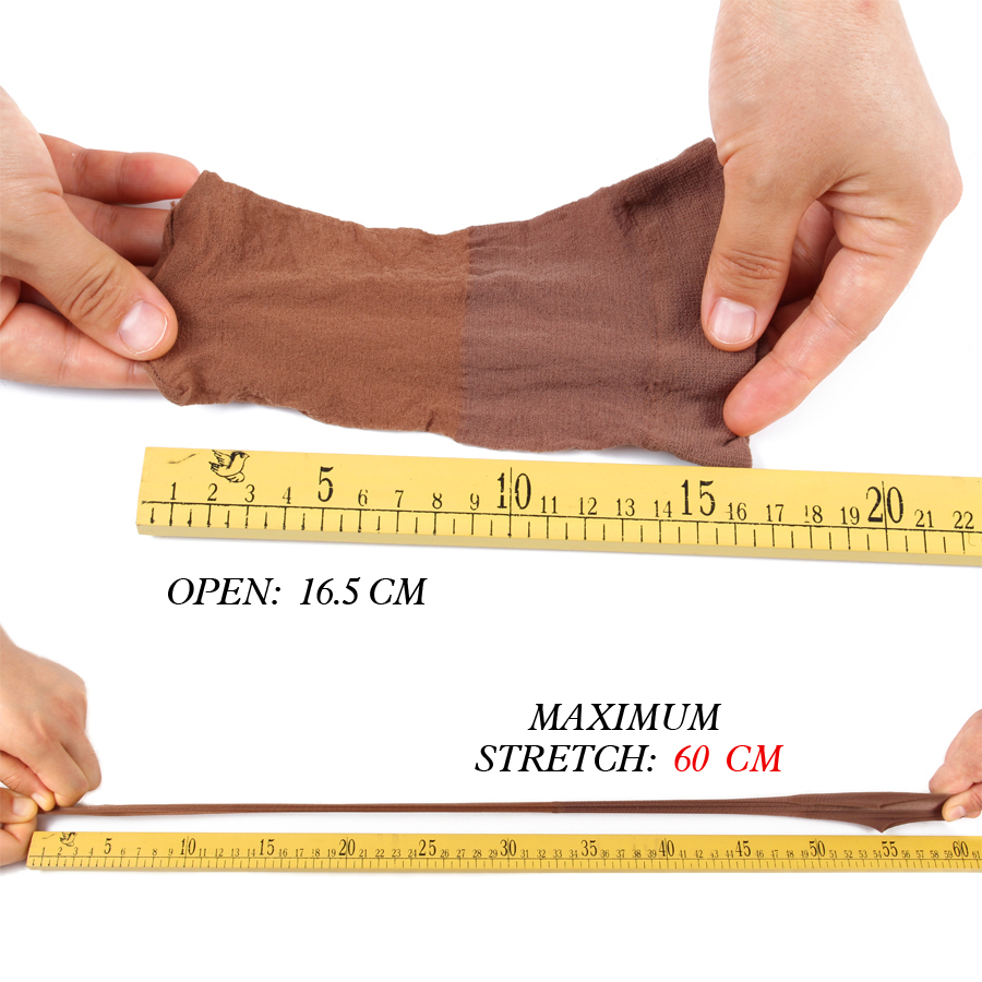 Yajukai Nieuwe Kous Cap Voor Pruiken 2 Stuks Goedkope Haarnet Voor Pruiken Kaal Cap Beige Bruin Nylon Kous Pruik cap Rekbare Haar Cap