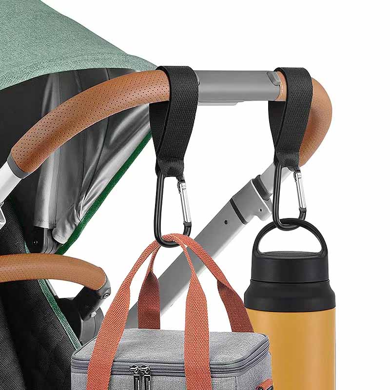 2/3/5pcs Kinderwagen Haak Kinderwagens Accessoire Aluminium Haken Klittenband Bevestigingsmiddelen Luiertas hanger Organizer Haak