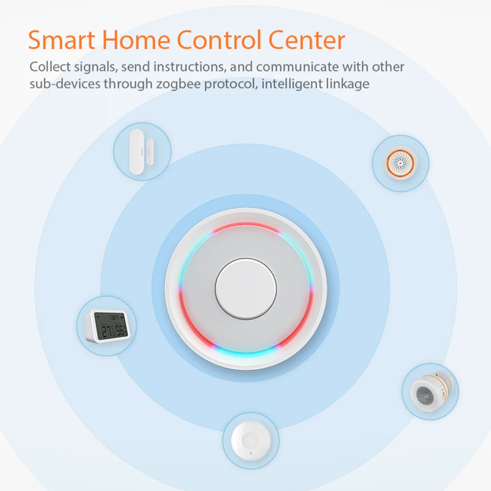 Tuya スマート ZigBee ハブ ゲートウェイ ワイヤー スマート ホーム ブリッジ リモート コントローラーは Apple ホームキットとスマート ライフ アプリで動作します