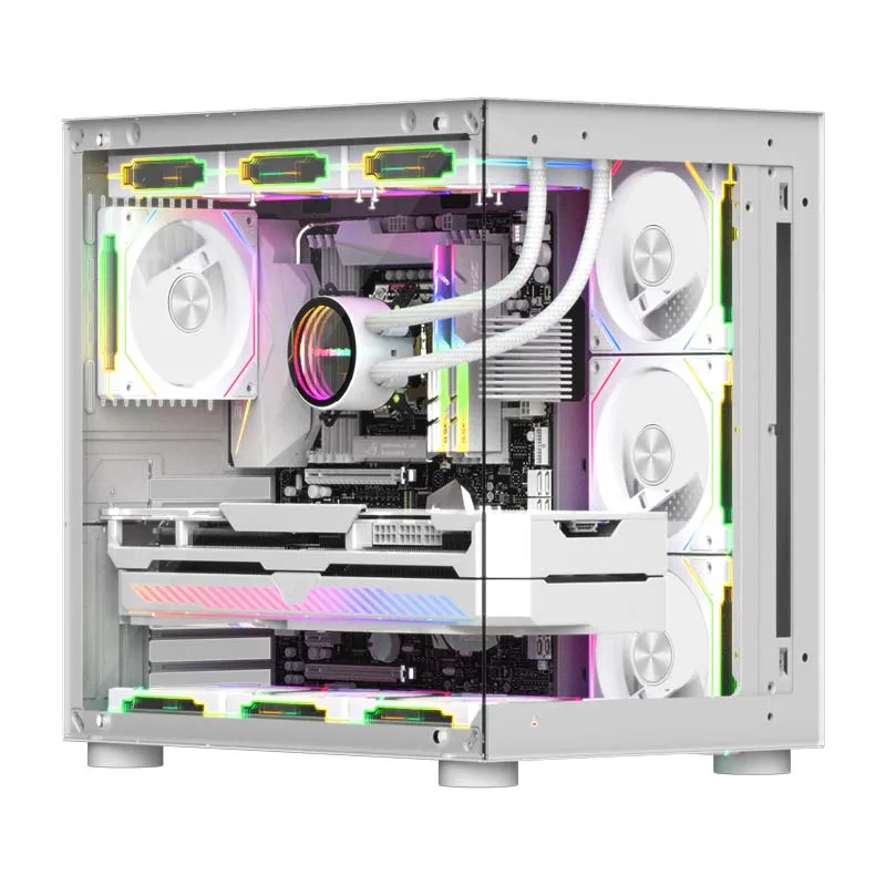 LDPCSJ OEM PRISM 5 PRO Computer Chassis Fan 12cm ARGB 4 Pin PWM Quiet Cooling Fan 12V Large Air Volume 45.2CFM/800-1600RPM