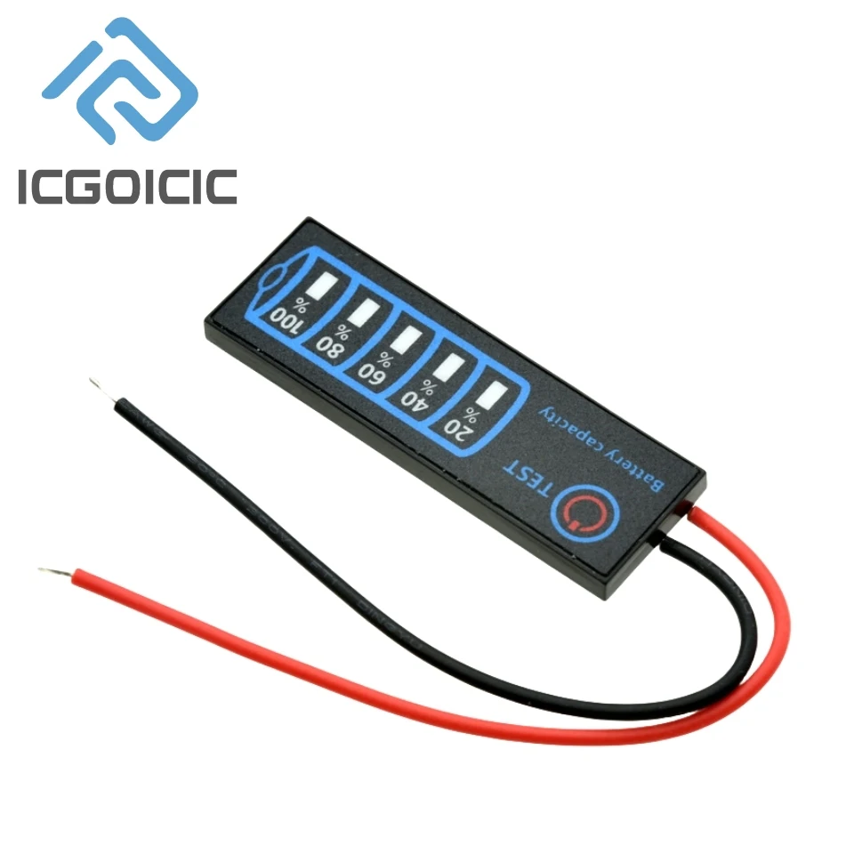 DC5V-30V Battery Level Indicator - 2-8S for Ternary Lithium, LiFePO4 & Lead-Acid Batteries