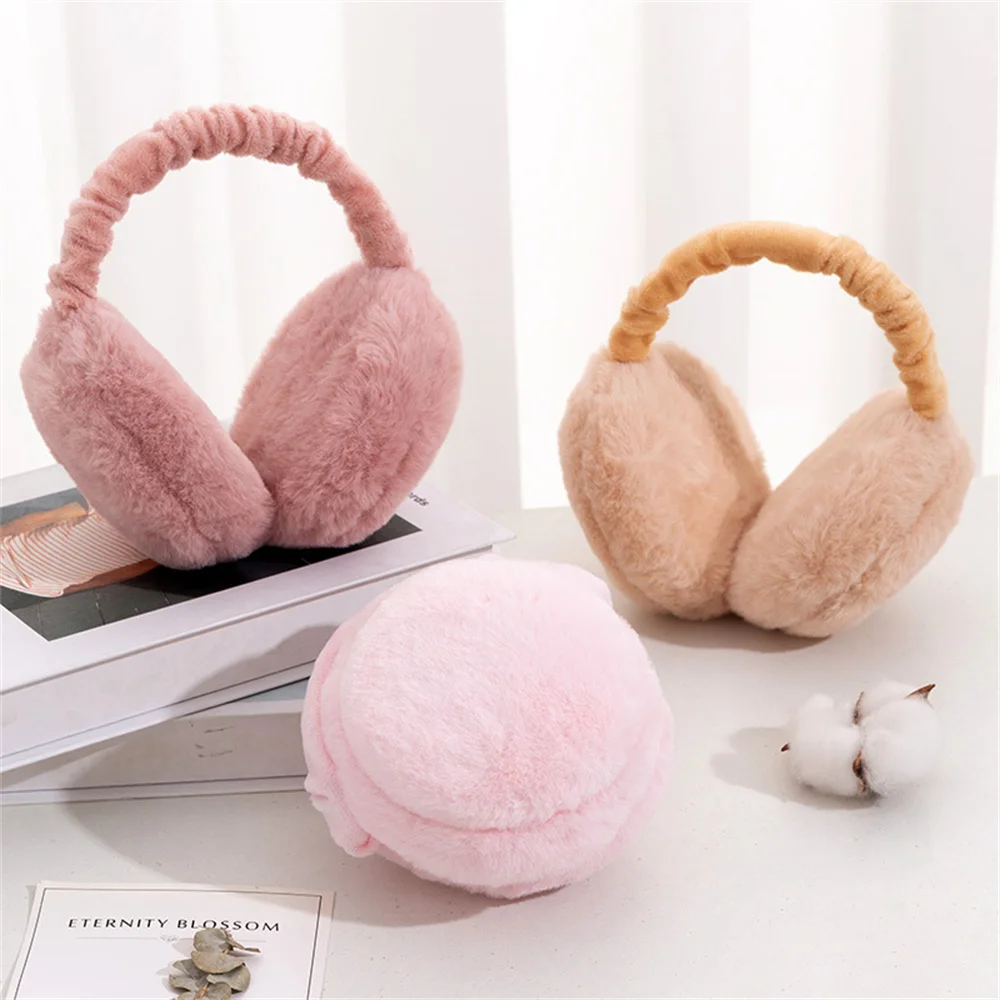 Soft Plushหูอุ่นฤดูหนาวWarm Earmuffsสําหรับผู้หญิงแฟชั่นEarflapกลางแจ้งเย็นป้องกันหู-Muffsฝาครอบหู 2024 ใหม่