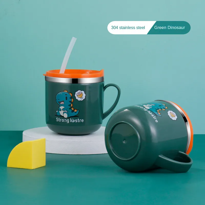 Clearance_250ML Dzieci Śliczne zwierzęta z kreskówek Termos Butelka na wodę Kubek dziecięcy 304 Termosy ze stali nierdzewnej Kubek dziecięcy Therm