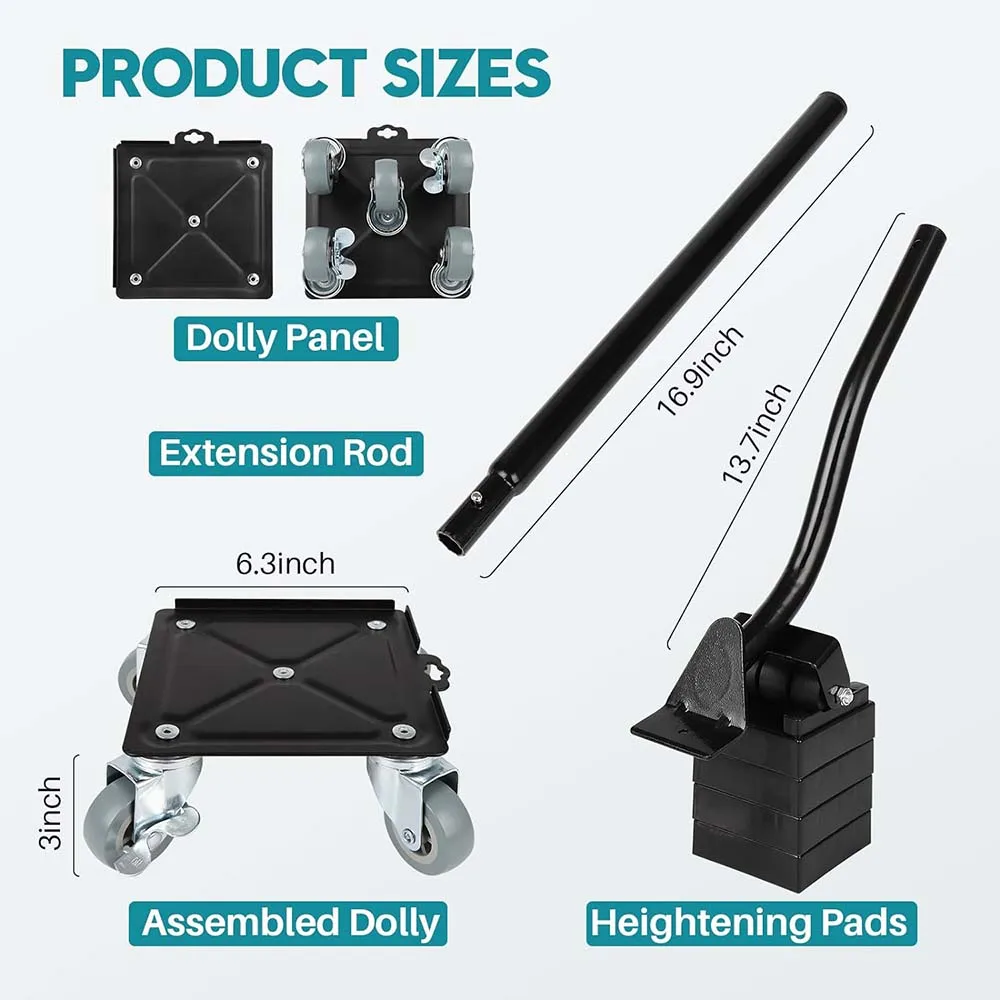 Upgrade Large Furniture Dolly, Furniture Movers With 5 360° Rotation Wheels And Brake, Maximum Load 3306LBS, Furniture Moving To