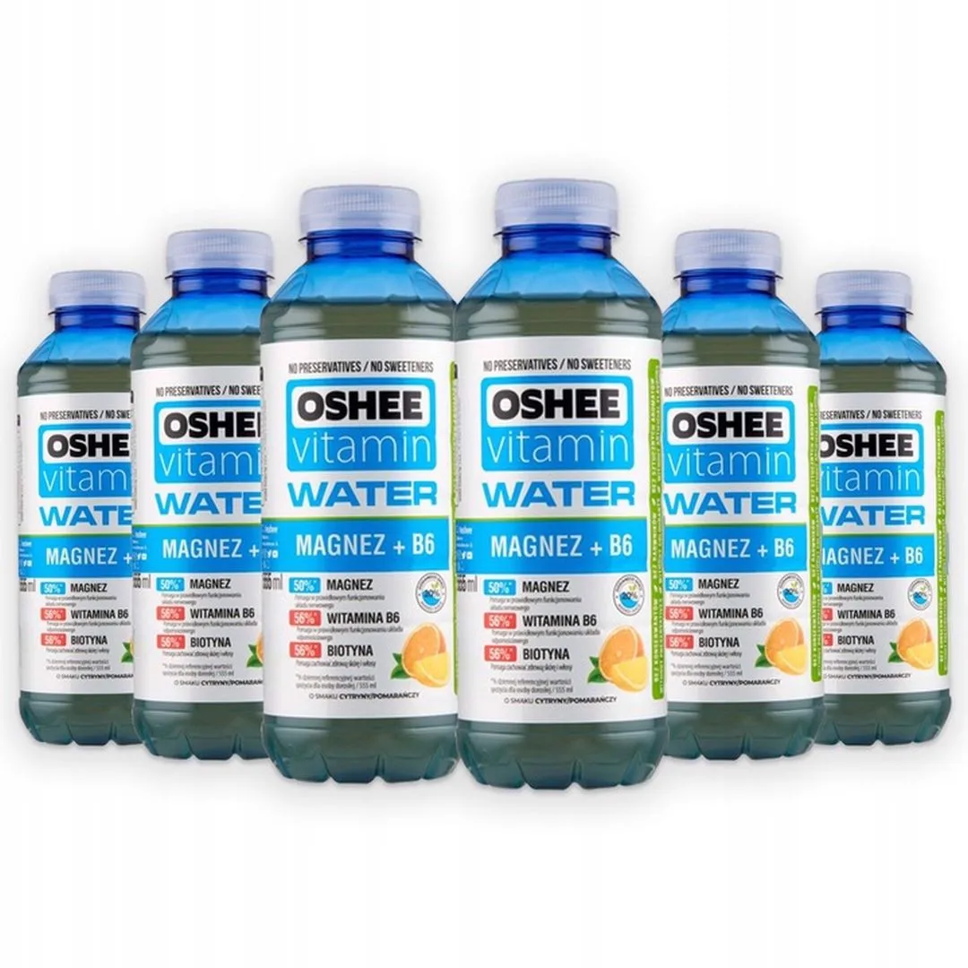 Oshee Vitamin Water Napój niegazowany o smaku cytryny pomarańczy 555 ml x 6 sztuk