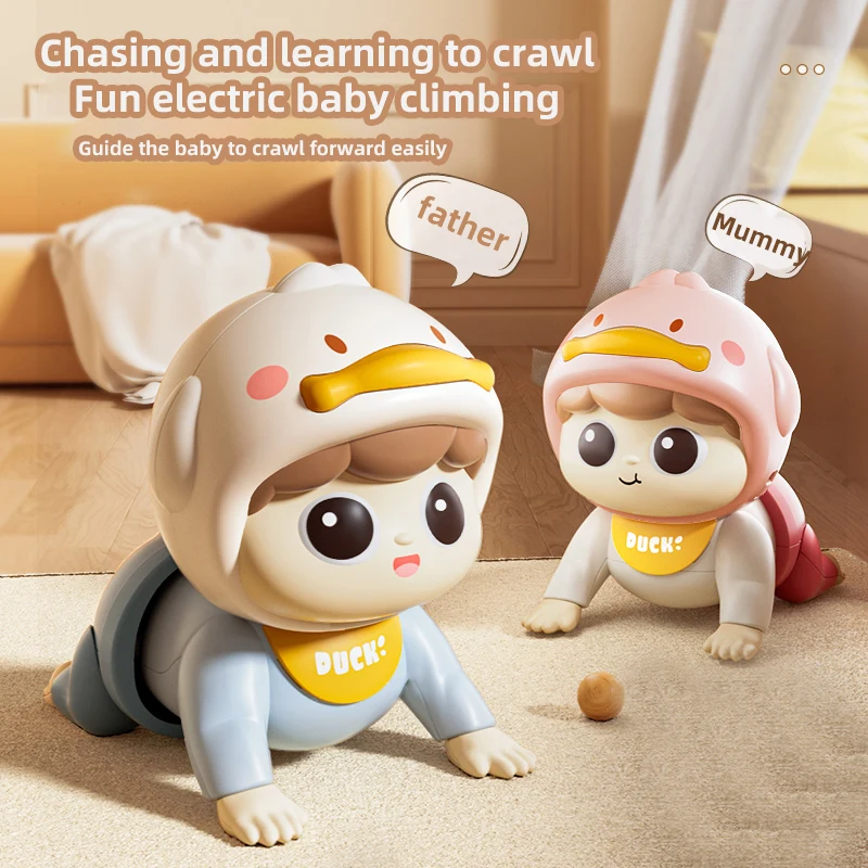 ของเล่นเด็กตุ๊กตาคลานพร้อมเสียงเพลง, การเรียนรู้คําแนะนําการคลานและรถไฟศีรษะ ของเล่นเสียงสําหรับเด็กและเด็กแบบโต้ตอบ
