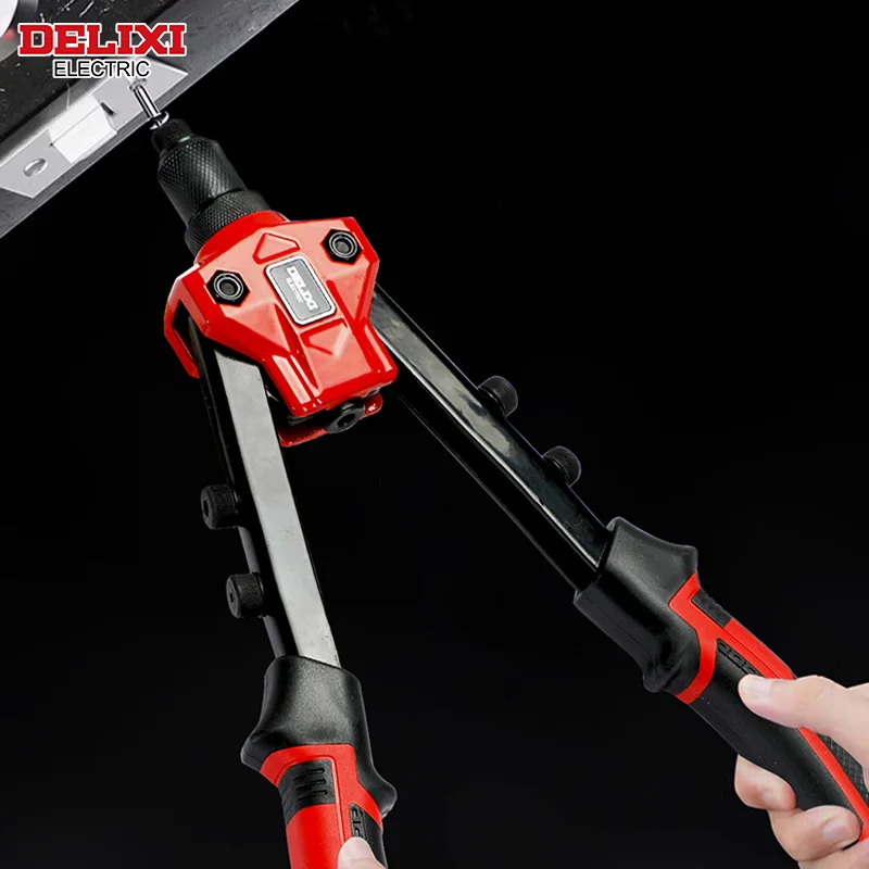 DELIXI ELÉTRICO Rivet Gun Manual Profissional Pull Gun ergonômico e alta Lever Rivet Gun (8in,10in,12 In)