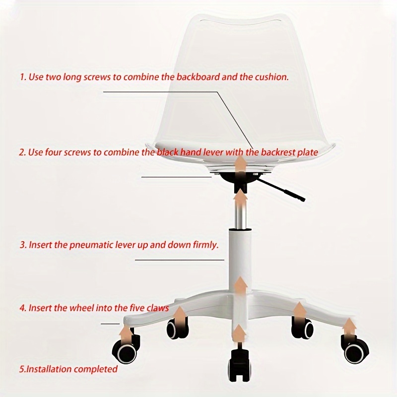 더 넓은 좌석과 등받이를 갖춘 인체공학적 롤링 스툴, 136.08 KG 무게 용량, 360 °   홈 오피스, 미용실용 회전 의자