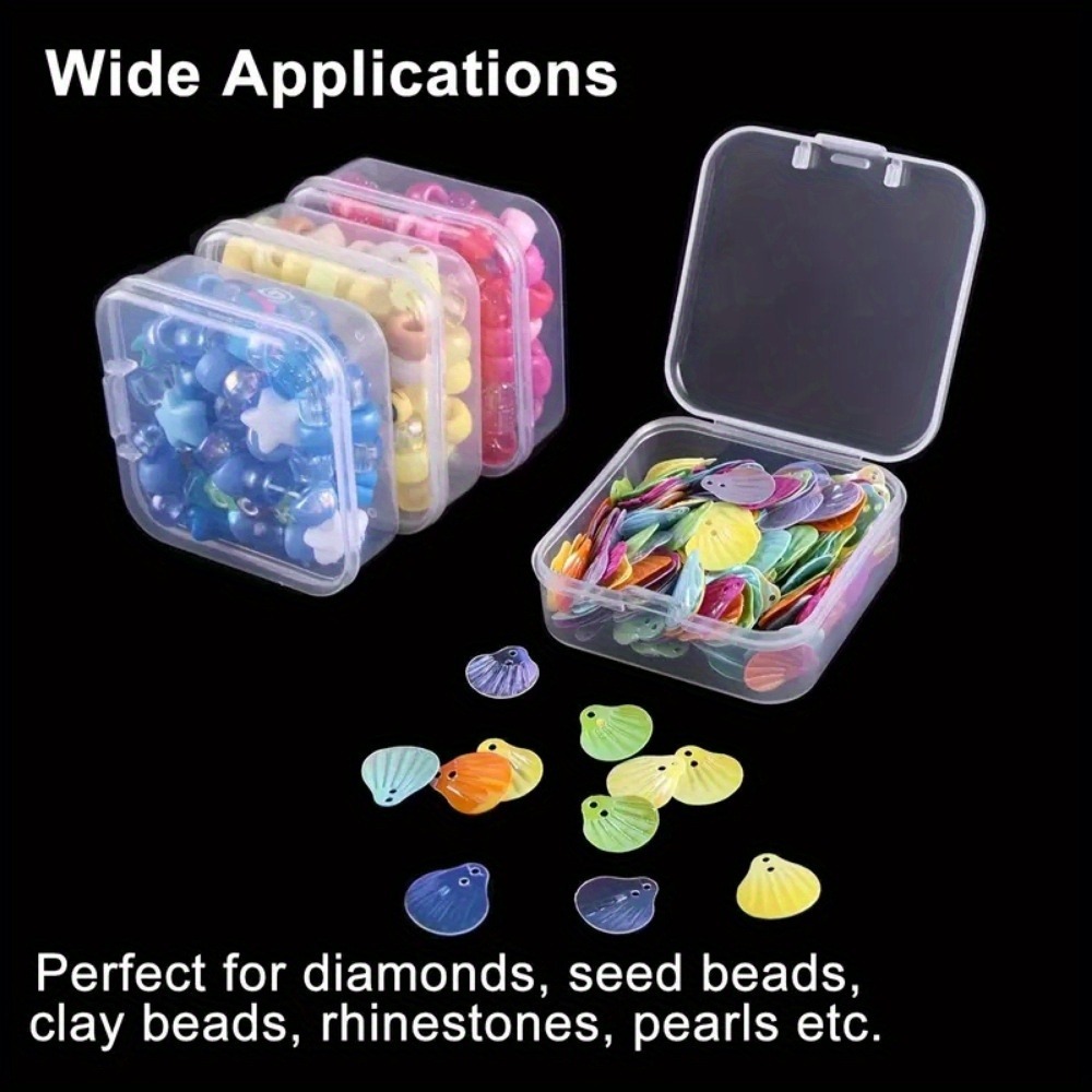 The Transparent Independent Packaging Box Is Small Bead Organizers, Plastic Storage Cases Mini Clear Bead Storage