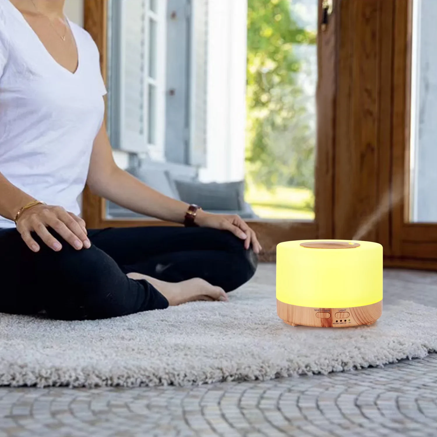 Tuya Smart Humidifier with Colorgul LED Light WiFi Aroma Diffuser Timer Wireless Control Work with Alexa Google Home Compatible