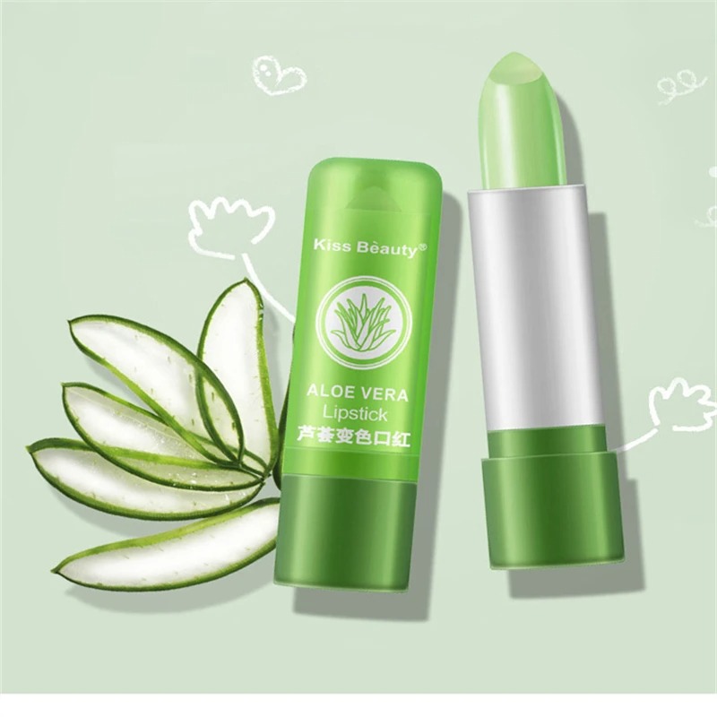 1PC Moisturizing Aloe Color Changing Lipstick Long Term Moisturizing and Moisturizing Lipstick Lip Color Lip Care