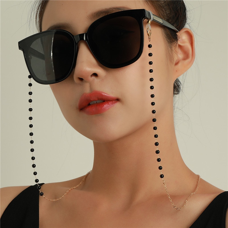 2 PCS 새로운 안경 체인 진주 안경 체인 안티 분실 마스크 체인 안경