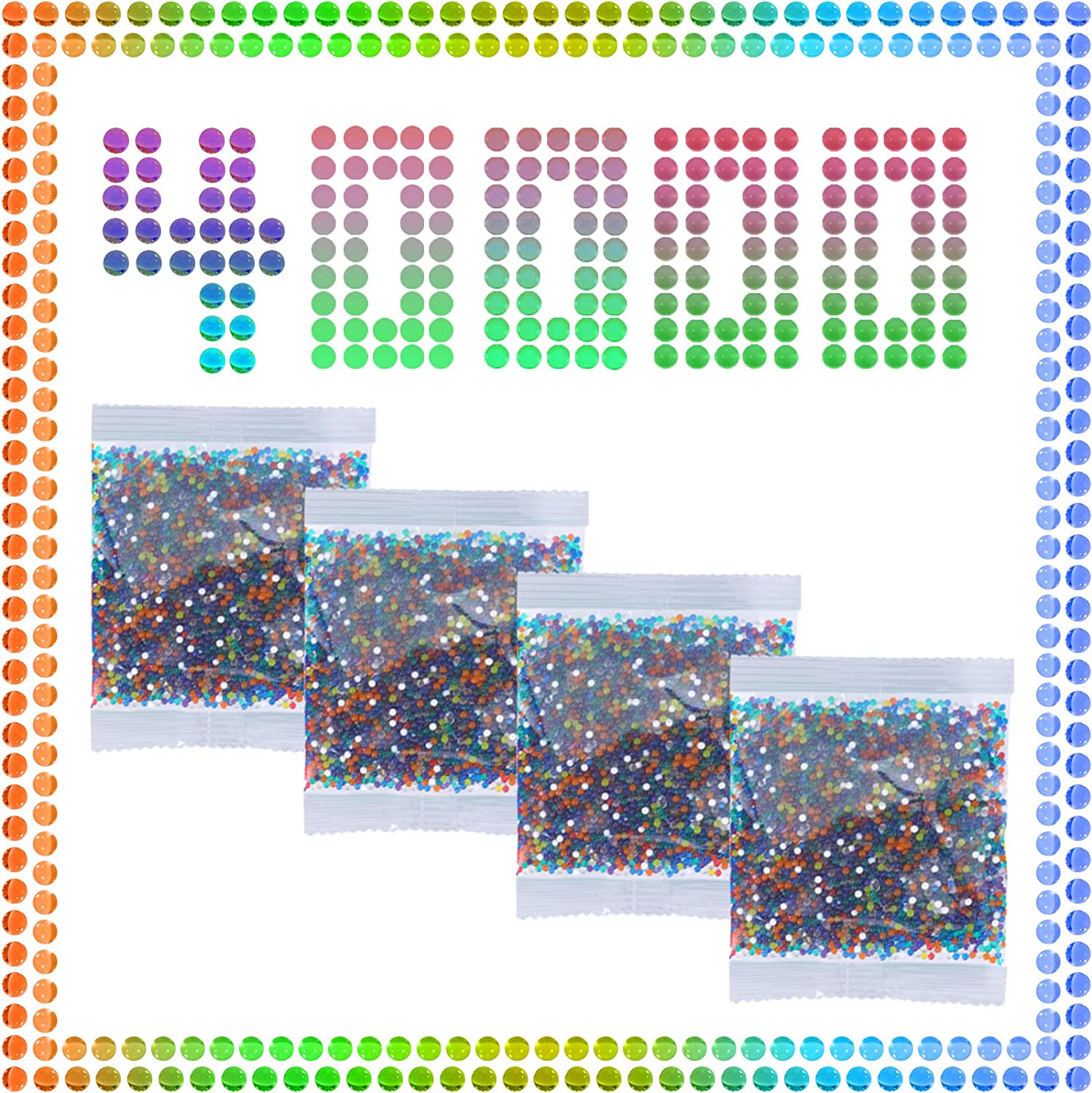 Cuentas de bolas de agua en cultivo, munición de hidrogel, bolas de Gel de suelo de cristal en forma de perla, compatibles con pistola de bolas de salpicaduras Blaster