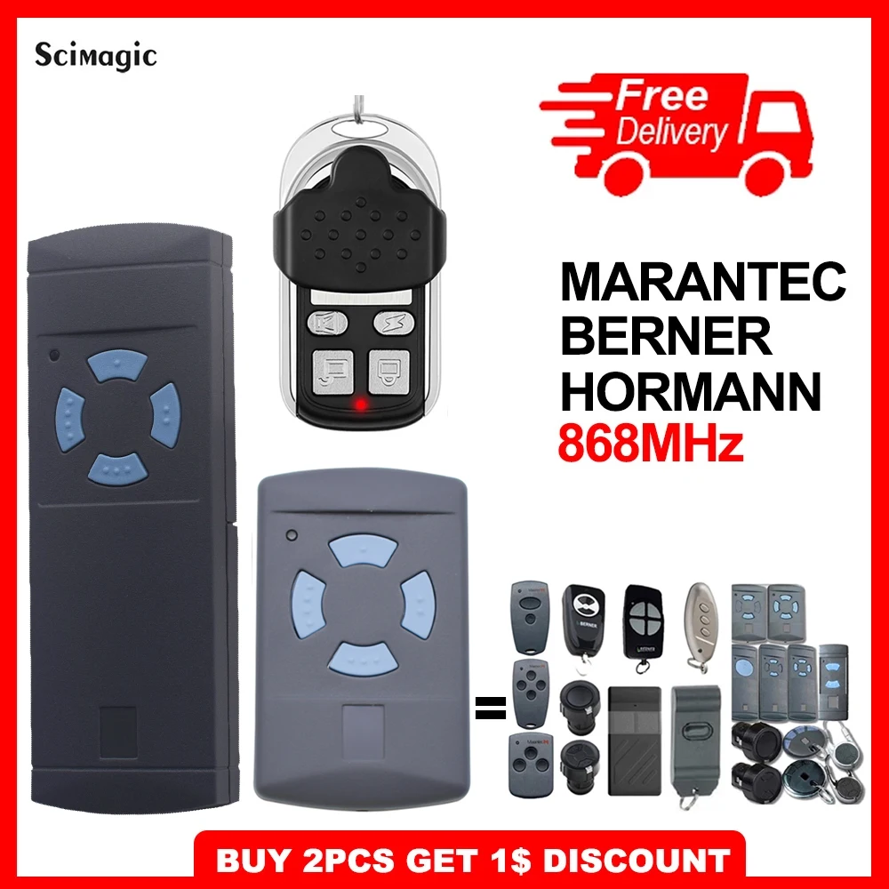 Duplicador 868 HORMANN Marantec BERNER control remoto para puerta de garaje HSM2 HSM4 868 Marantec Digital D302 382 control remoto de puerta de garaje