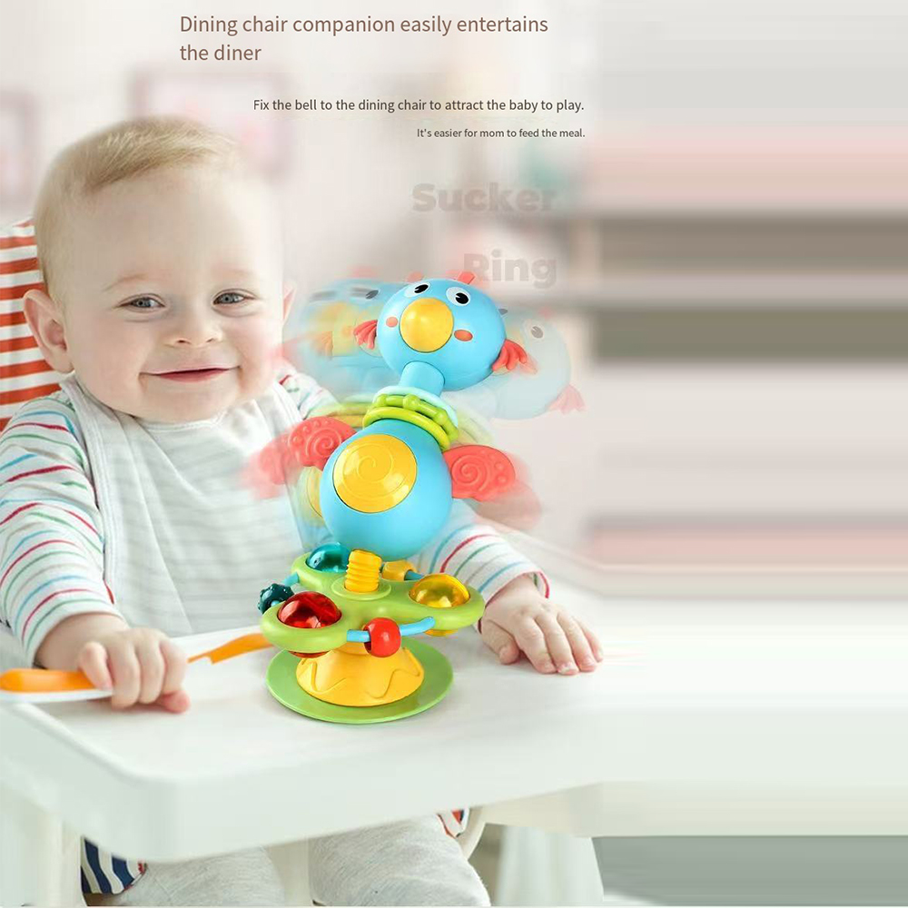 Cartoon Soothing Rattle Toy Fun Sound Effects  Nursery Rhymes Baby Table Suction Cup Educational Early Learning Toy