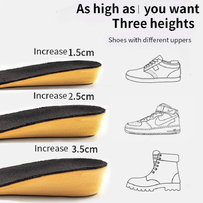 Invisiable recommande d'augmenter les l'offre elles intérieures pour femmes et hommes, rehausseur de talon, coussin de semelle de chaussures jaune, absorption des chocs respirante, coussin de soin des pieds