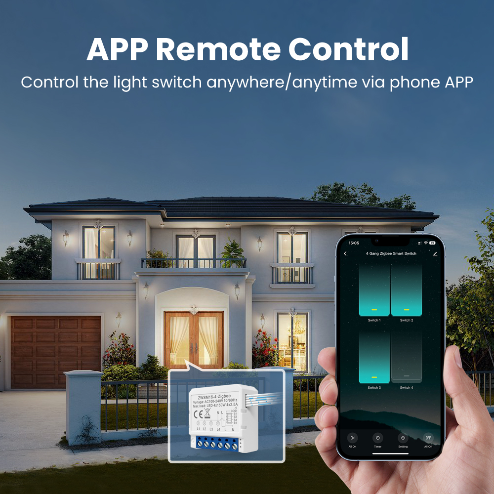 AVATTO Tuya WiFi Zigbee модуль умного выключателя света, нейтральный провод/без нейтрального провода управление DIY выключатель работает для Alexa, Google Home