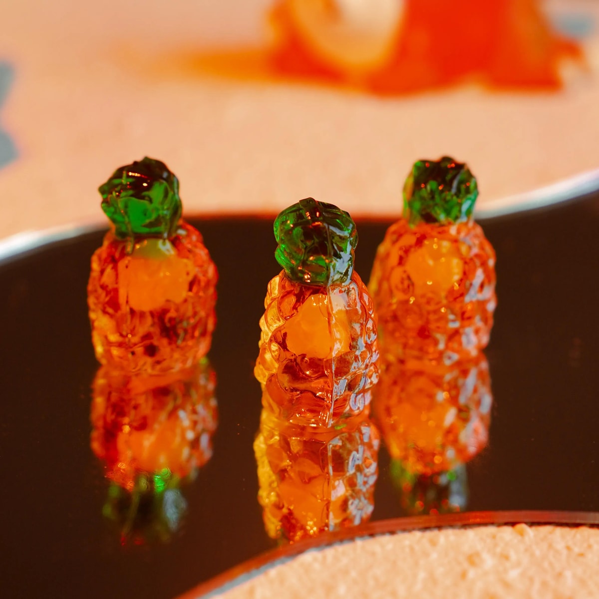 [10Packs] Amos 4D Fruit  Jelly Gummy Candy Juicy Burst Pineapple Gluten-Free 2.29 oz*10Packs