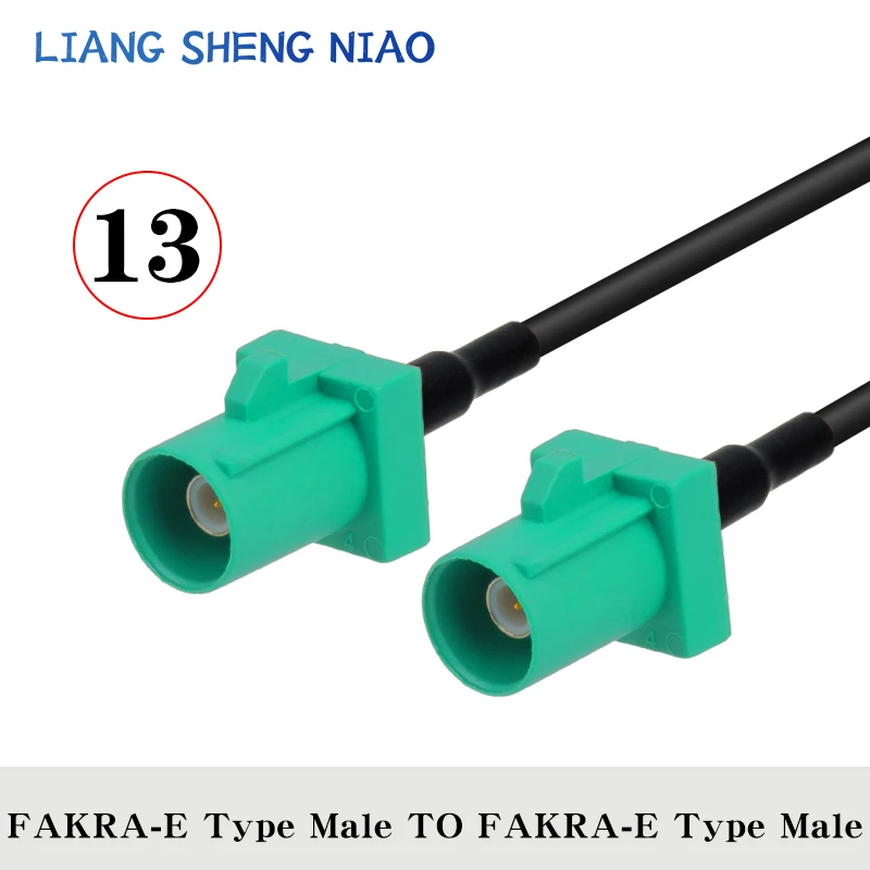 FAKRA E RG174โคแอกเซียลชาย/หญิงสายสำหรับรถยนต์วิทยุดาวเทียม GSM 50Ohm โทรศัพท์มือถือสำหรับ telematics