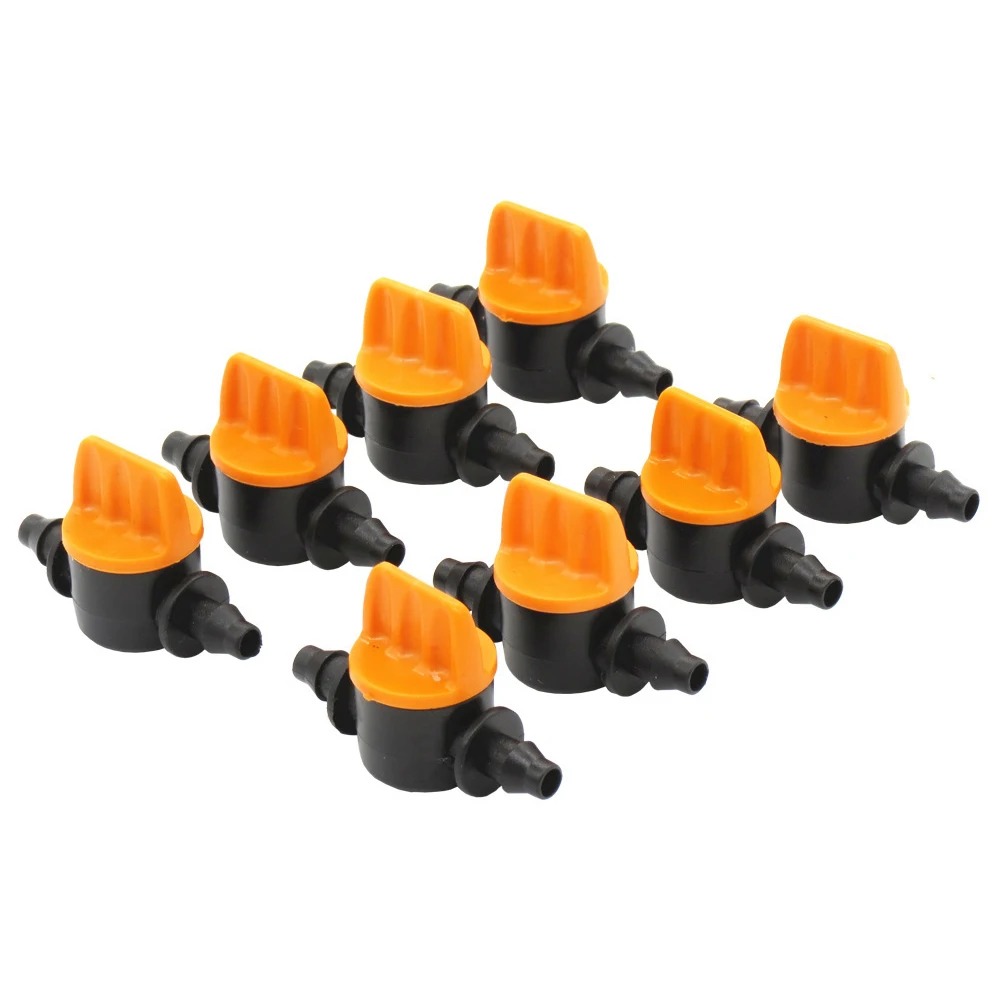 20PCS PVC Rohr Durch Ventil Bewässerung Doppel Barb Mini Ventil Tropf Bewässerung Kapillare Mini Schalter Ventil