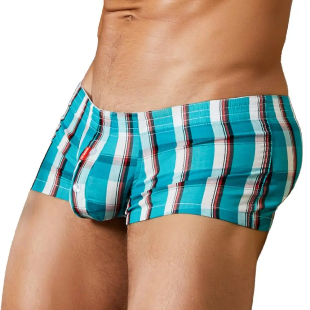 SEOBEAN Nam 100% Cotton Võ Sĩ Cổ Điển Kẻ Sọc Quần Lót Boxer Nam Quần Lót Quần Lót Nhà Quần Short Ngủ Phòng Chờ Bộ Đồ Quần Ngắn Pijama