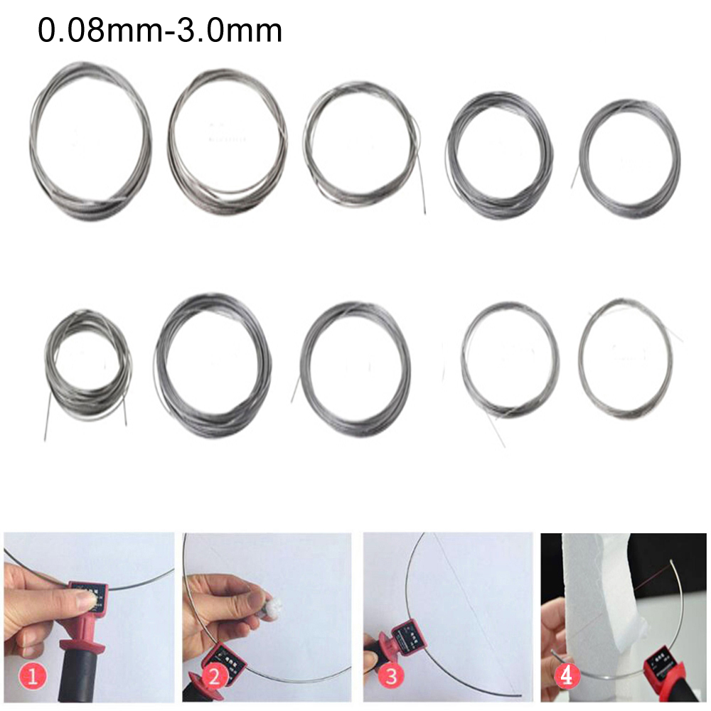 1pcs 1-50 เมตร Nichrome ลวดเส้นผ่านศูนย์กลาง 0.08 มม.-3.0 มม.Cr20Ni80 ลวดความร้อนความต้านทานลวดโลหะผสมเส้นด้ายความร้อน