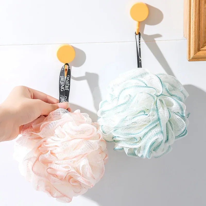 Boules d'éponge de bain en maille douce, confortables, grandes bulles de fleurs, boule de bain, nettoyant pour le corps, épurateurs exfoliants, boule de bain