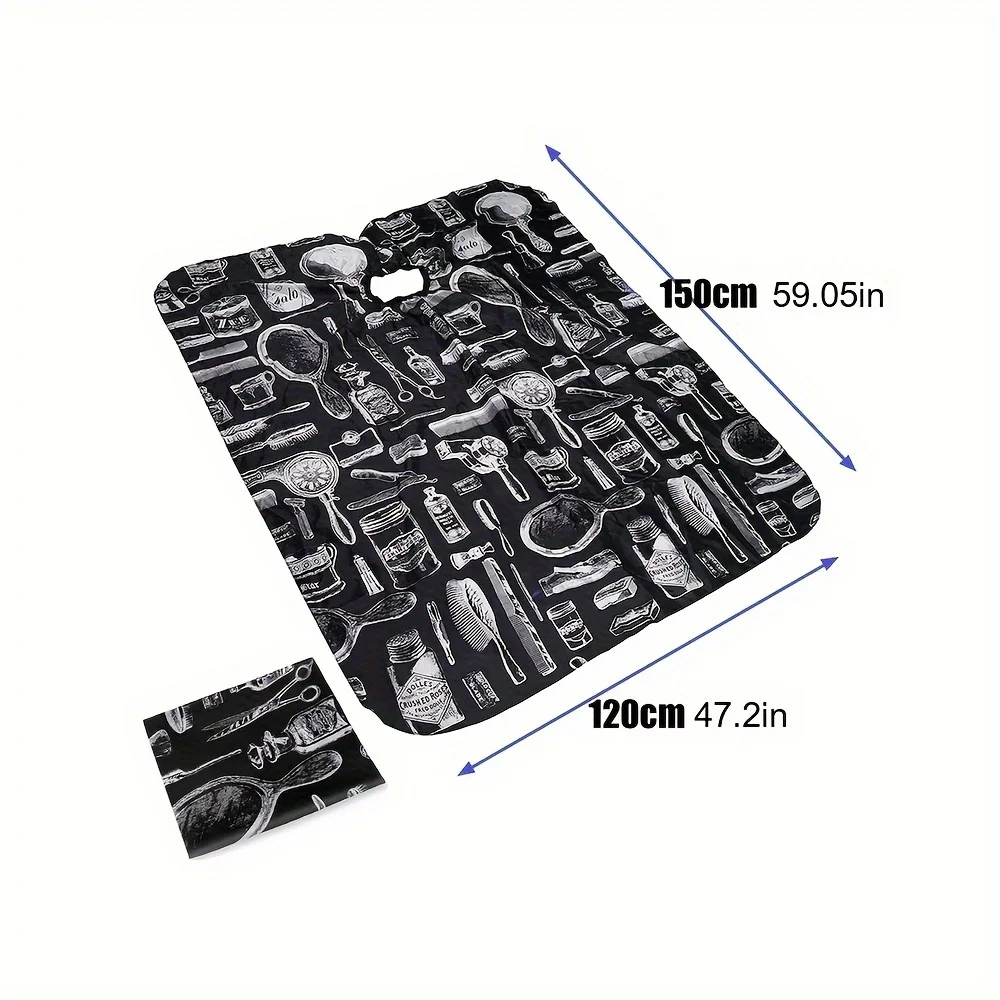 Professional Barber Cape for Hairdressing - Waterproof & Non-Stick Perm/Dyeing Bib with Stylish Print