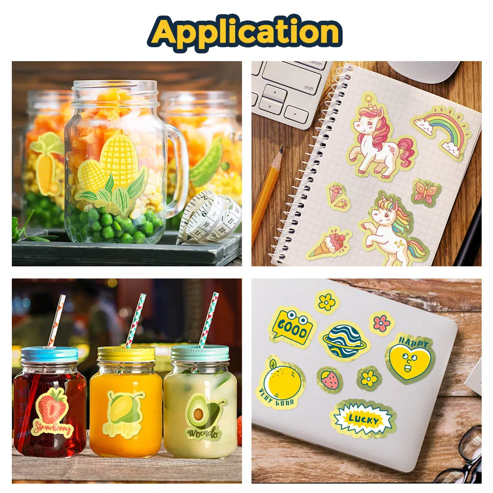 10แผ่นพิมพ์ไวนิลสติกเกอร์กระดาษ A4โปร่งใสสีขาวทอง self adhesive Copy กระดาษสำหรับเครื่องพิมพ์อิงค์เจ็ท DIY สติ๊กเกอร์บาร์โค้ด