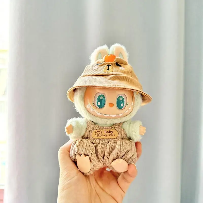 Mini Plüsch Puppe Kleidung Outfit Zubehör Für Korea Kpop Exo Labubu Idol V1 V2 blase overalls hut Kleidung Geschenk