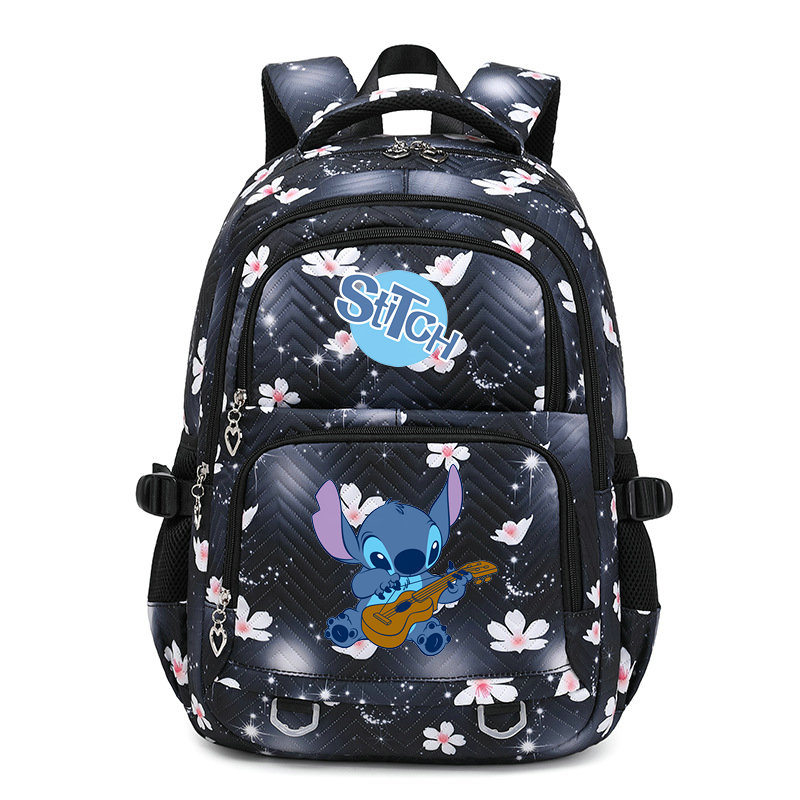 릴로 스티치 어린이 소녀 소년 배낭 학교 가방 어린이를위한 십대 Schoolbag 기본 Kawaii 귀여운 방수