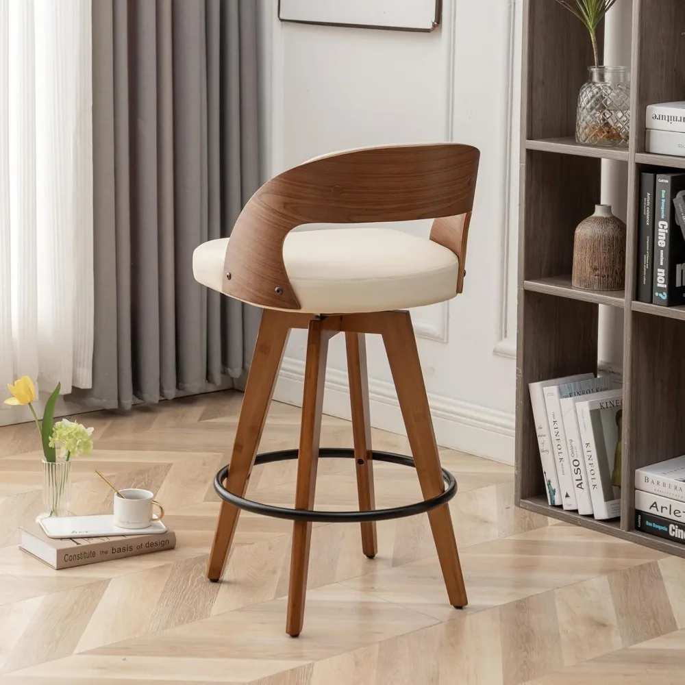 Barstools Set of 2,Counter Height Bar Stools for Kitchen Island,26.8 Inch H Modern Upholstered Bar Chair, Swivel Counter Stools