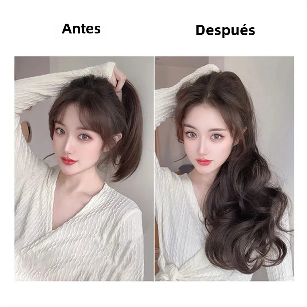 Extensiones de cabello de cola de caballo con Clip de garra larga y recta sintética, pieza de cabello de cola de caballo resistente al calor de 50cm para mujer, fiesta diaria