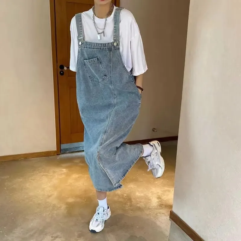 Abito generale in denim primavera estate Abiti jeans senza maniche da donna Moda femminile Solid Slip Abiti casual con cinturino per spaghetti allentati