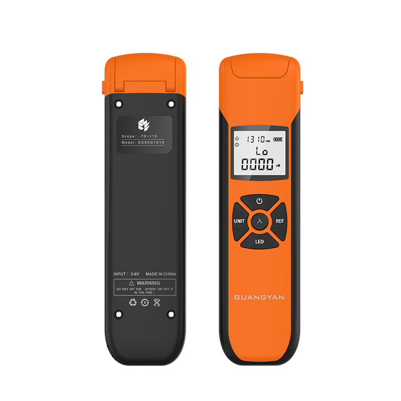 Medidor de potência óptica g10 bateria recarregável de alta precisão ftth medidor de potência de fibra óptica com luz flash opm fc/sc/st