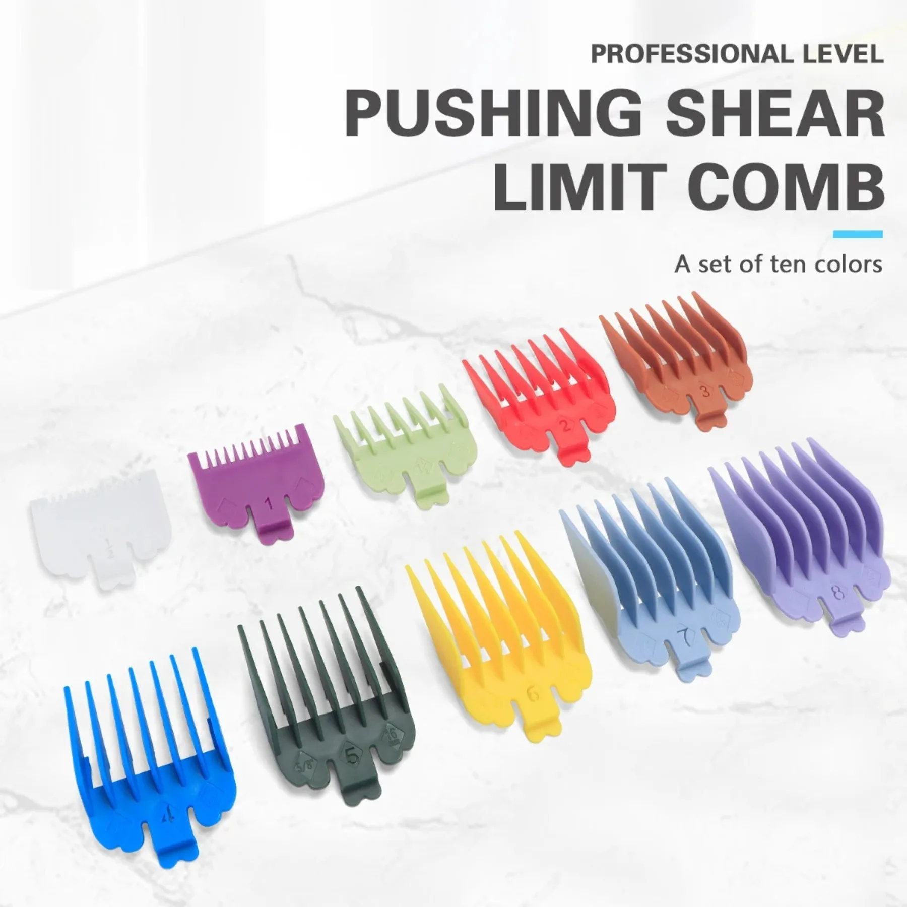 10 stuks Universele Tondeuse Guards Kapper Accessoires Professionele Trimmer Attachment Limiet Kammen Vervanging Guards Set