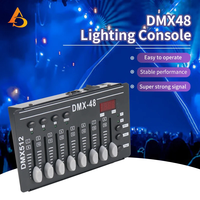 Mini LED Stage Light Console, Controlador DMX, Par Light, DJ, Cabeças Movendo, Disco, Efeito de Iluminação, Console