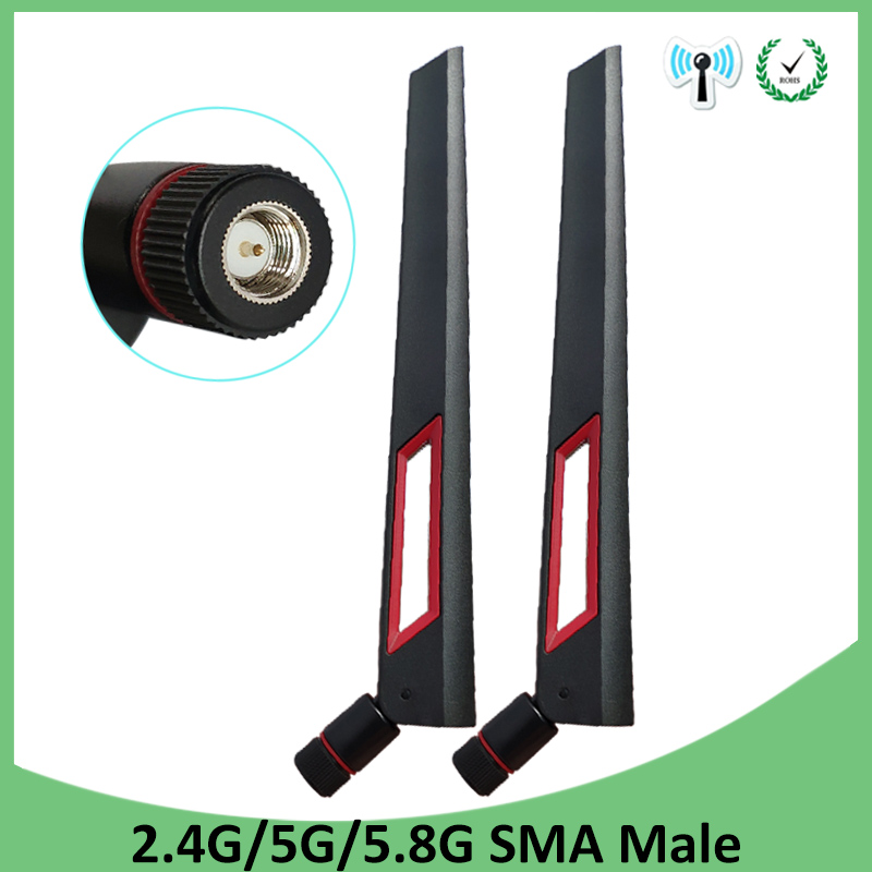2 stücke 2,4 Ghz 5,8 Ghz Antenne echt 8dbi SMA Männlich Wifi antenne 5,8 ghz antenne IOT wi fi antenas omni-Directional Wireless Router