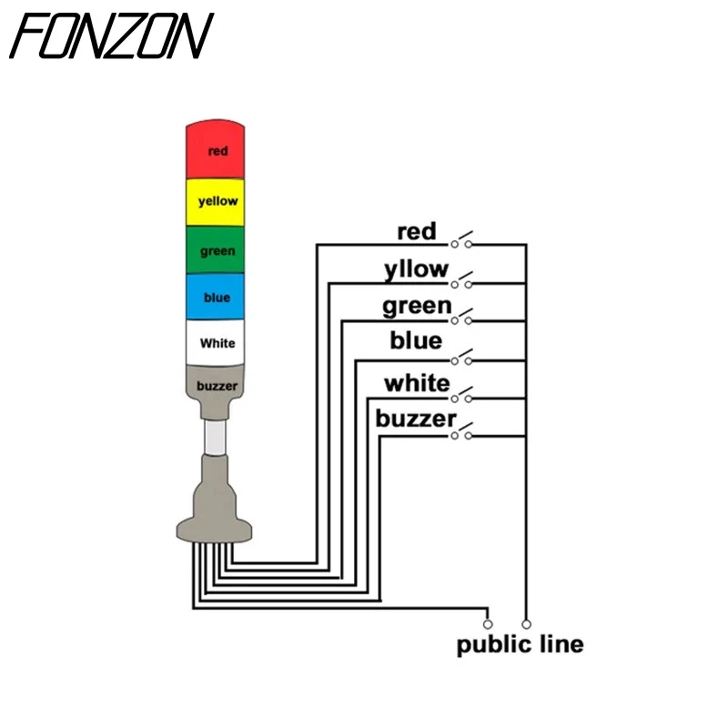 Led Signal Tower Stack Lights CNC Machine DC12-24V AC220V Steady Flashing Light Industrial Signal Warning Lights Buzzer