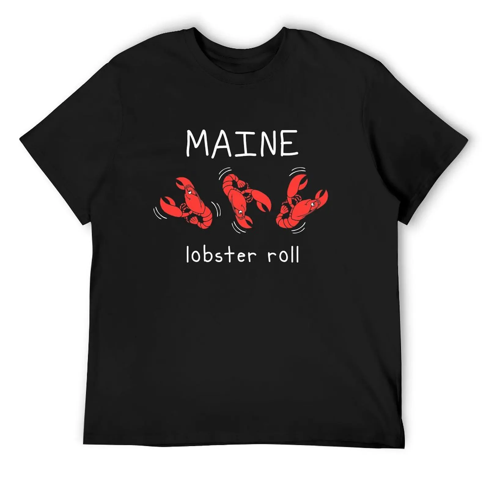 Maine Lobster Roll Kaus Lobster Jatuh Atasan Ukuran Plus Putih Anak Laki-laki Kaus Kustom Kaus Grafis Besar Pakaian Pria
