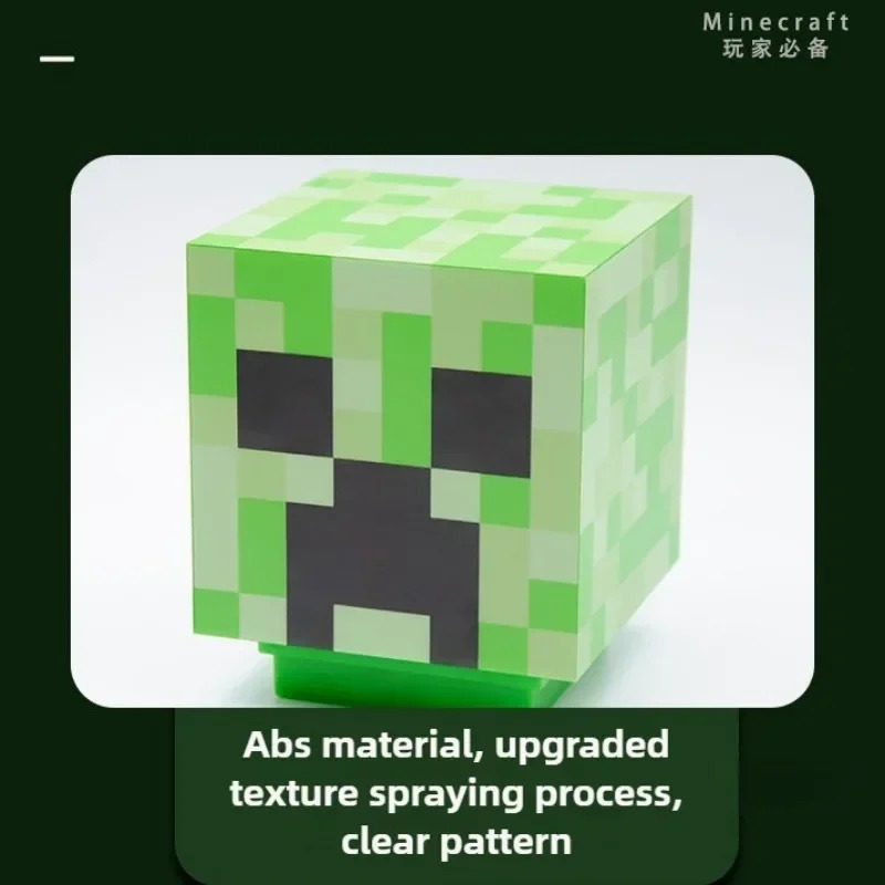 MC game Creeper Night Lamp Block Creative Button Light Toy Game LED Home Bedroom Desktop Decoration Bedside Lamp Ornaments