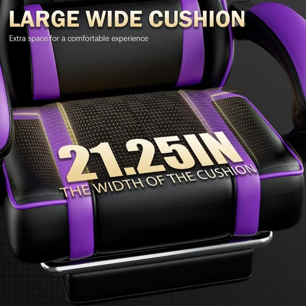 Gaming Chair, Computer Chair with Footrest and Lumbar Support, Ergonomic Video Game Chair with Headrest