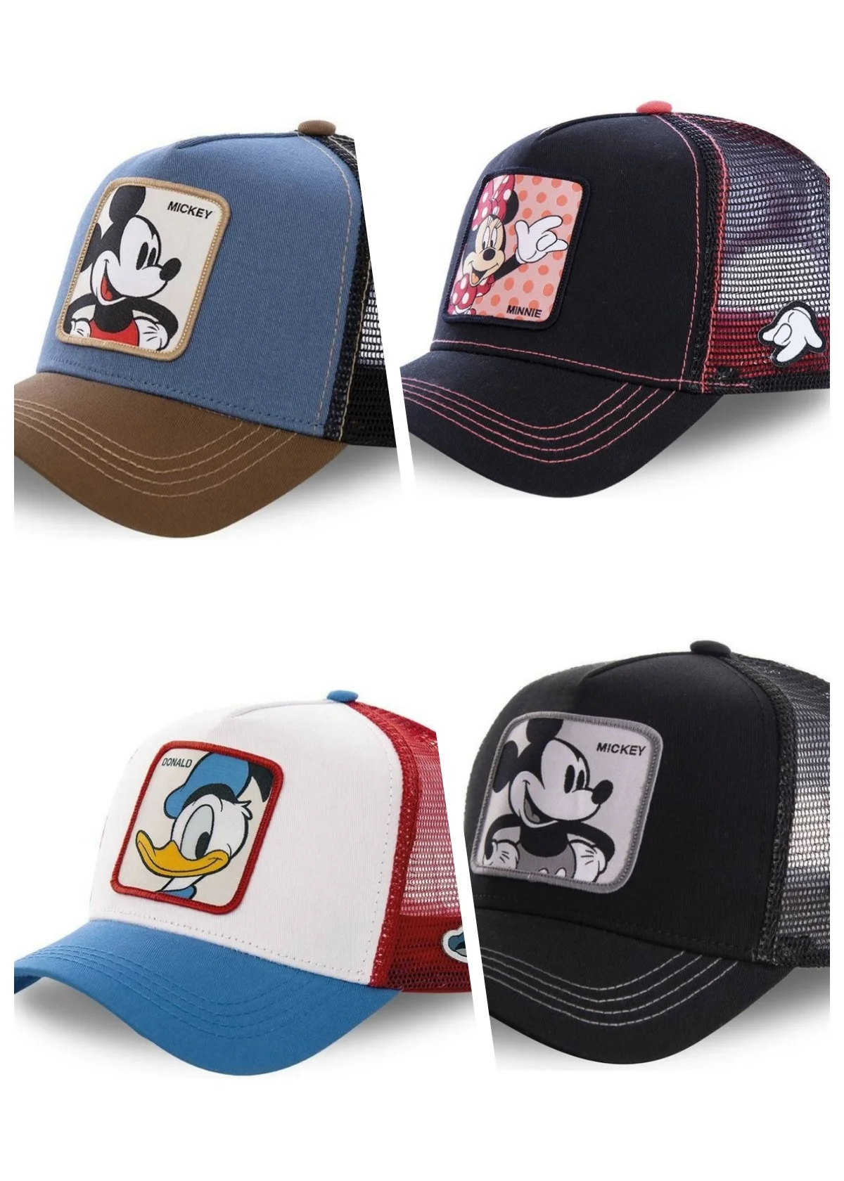 Alta qualidade disney estilos anime dos desenhos animados snapback algodão boné de beisebol das mulheres dos homens hip hop pai chapéu caminhoneiro malha chapéu dropshipping